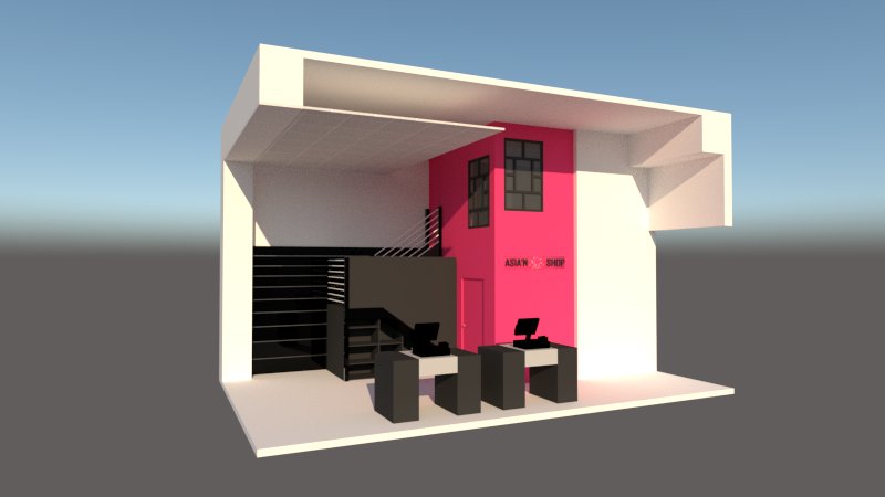 Rendu 3D avant-projet local commercial nimes